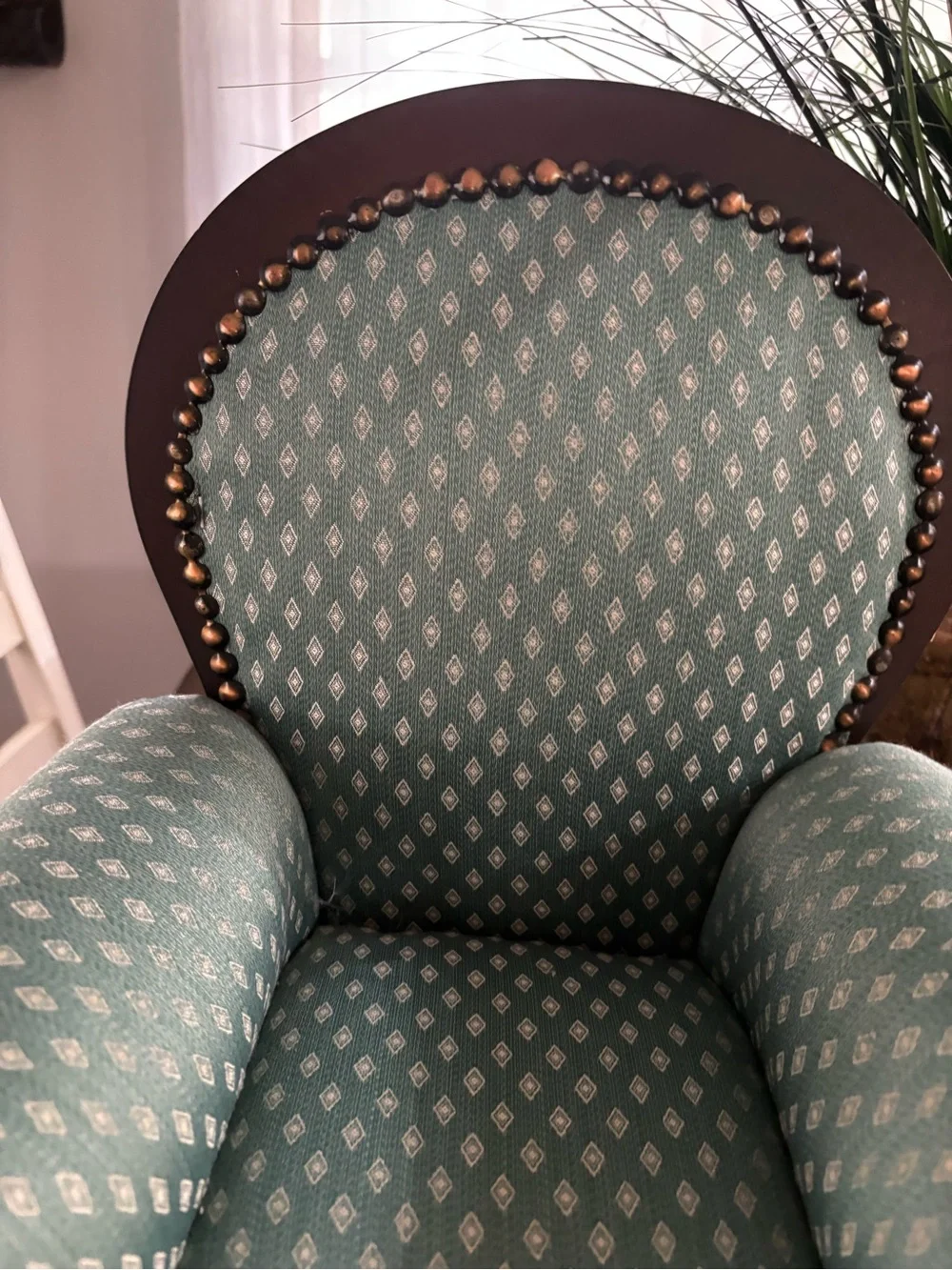 Dayton Hudson American Girl Doll sized Teal Upholstered Accent Chair